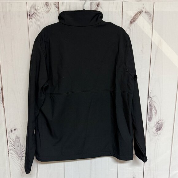 Columbia Men’s Black Softshell Jacket Size Large Full Zip Windproof Fleece-Lined - Picture 2 of 10